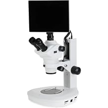AmScope - 4X-200X Trinocular Dual-Illumination Stereo Microscope on Track-Stand w/ 9.7" Touchscreen Imaging System - SF-2TRAZZ-TP