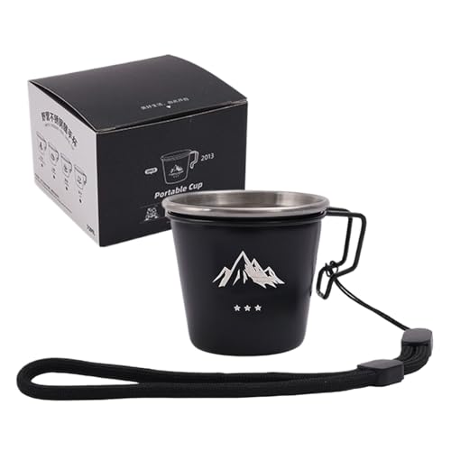 Mini Tazzine Da Caffè | In Acciaio Inossidabile | Tazze In Acciaio Inossidabile Con Manico | Tazze Da Campeggio Piccole | Per Bambini Adulti Festa In Campeggio In Famiglia, Escursionismo, Viaggi
