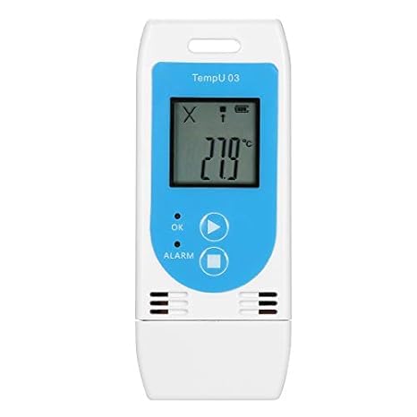 Real Instruments Data Logger USB Temperature Humidity Data Logger Reusable RH TEMP Datalogger Recorder Humiture Recording Meter With 32,000 Record Capacity PDF and CSV Files