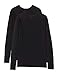 Iris & Lilly Maglietta Termica a Maniche Lunghe Donna, Pacco da 2, Nero, 44
