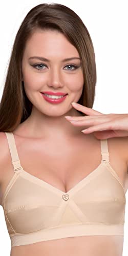 Image of TRYLO KPL Women's Cotton Non-Padded Bra Black /Black Currant /Butter SCOT /Coral /MARUN /Rasberry /Rose Gold /Nude /Sapphire /Skin /White 30 to 40 Available Cups C to I