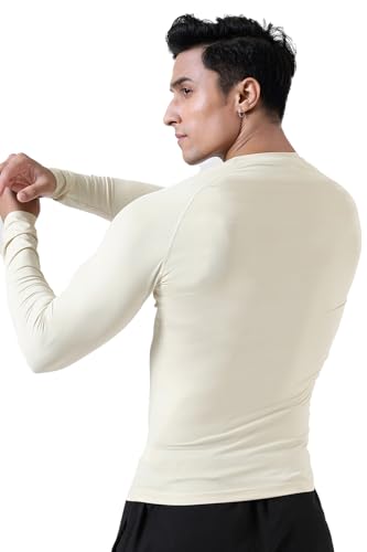 Image of FUAARK Men's Full Sleeve Compression T-Shirt - Athletic Base Layer for Fitness, Cycling, Training, Workout, Tactical Sports Wear