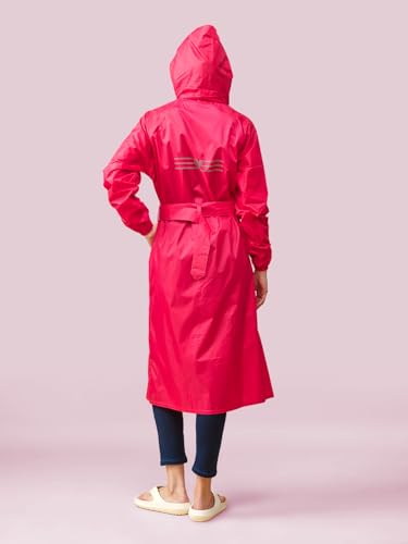 Image of LUX VENUS Solid Long Raincoat for Women