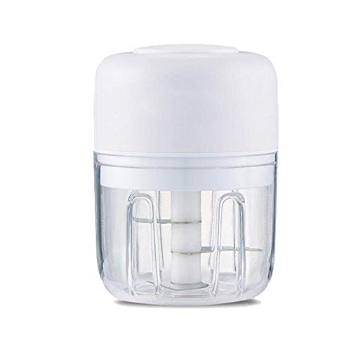 Nvzi Garlic Chopper Electric Mini USB Portable, Food Processor, Garlic Press Mincer, Grinder for Meat Vegetable, BPA Free (1cup, White)