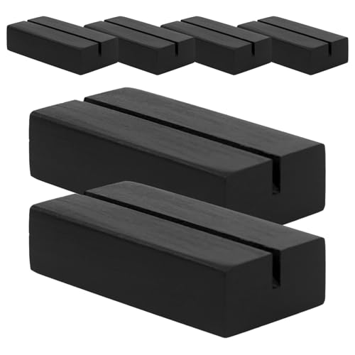 OKUMEYR Wooden Table Card Holder Desktop Stand Name Card Holders for Events Menu Stand Photo Display Base