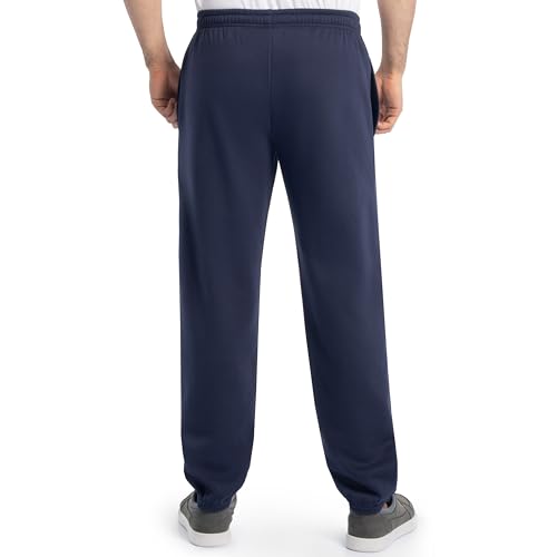 Image of Fruit of the Loom Eversoft Fleece Elastic Bottom Sweatpants with Pockets, Relaxed Fit, Moisture Wicking, Breathable