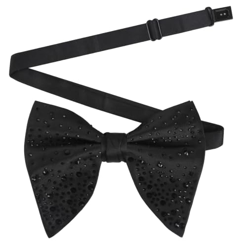 Image of Alizeal Velvet Pre-tied Adjustable Bow Tie for Men Oversize Formal Solid Tuxedo Bowtie