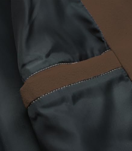 Image of Lisskolo Men's Wool Blend Trench Coat Casual Single Breasted Warm Pea Coat