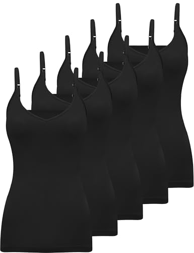 BQTQ 5 Stück Unterhemd Damen Camisole V Ausschnitt Camisoles...