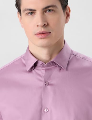 Image of Symbol Premium Men's Slim Fit Satin Formal /Dress Shirt | 100% Cotton | Soft & Lustrous Finish | Available in Plus Sizes