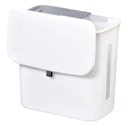 Caneca de basura doble con separación seca y húmeda blanca