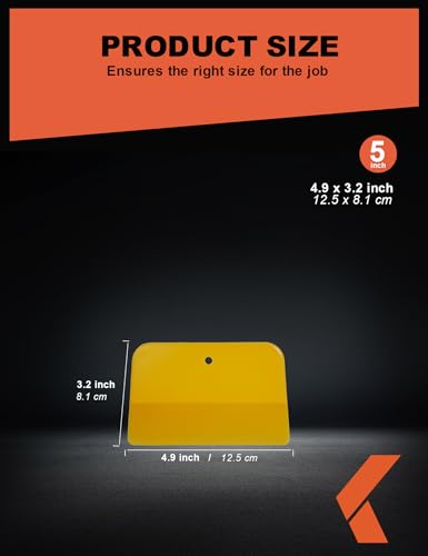 Image of KREFINISH Body Filler Spreaders (Pack of 100) - 5 inch Yellow Reusable Plastic Spreader for Automotive Fillers, Putties, Glazes, Caulks and Paint