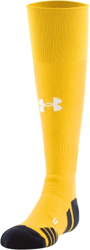 Under Armour Youth Soccer Over-The-Calf Socks, 1-Pair, Steeltown Gold/Black/White, Small