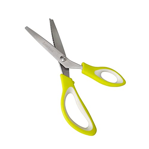 Pinking Shears for Fabric Pinking Sewing Fabric shears Zig Zag Sewing scissors, Heavy Duty, Sharp and Durable Blade, Nice Clean Cutting, Comfortable Grip, Easy to Use, 9.5''