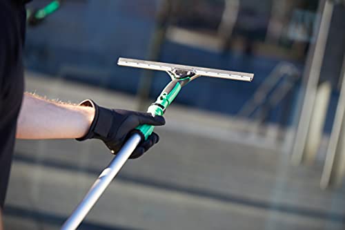 Unger ErgoTec 79001 Fensterabzieher, 45 cm, Gummi-Abziehklinge, Edelstahlkanal & Gummigriff – Fensterreinigungsausrüstung