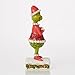 Enesco Dr. Seuss Grinch by Jim Shore Happy Grinch Santa Christmas Figurine, Resin Hand Painted Crafted Collectible Decorative Figurines Christmas Home Decor Sculpture Statue Gift, 6.5 Inch, Multicolor