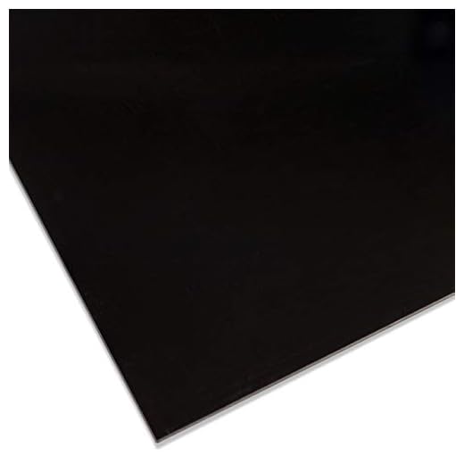 PLEXIGLAS® GS färgat, mångsidigt och brottsäkert märkesakrylglas för ljusföremål m.m, 3 mm tjockt PLEXIGLAS® GS-platta i 25 x 50 cm, svart opak (9H01)
