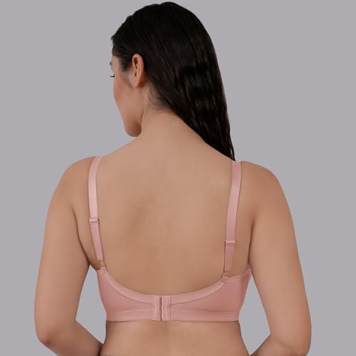 Image of SOIE Women's Cotton Spandex Non Padded Non Wired Full Coverage Encircled T-Shirt Bra with Adjustable Straps & U-Back - Everyday Comfort Fit
