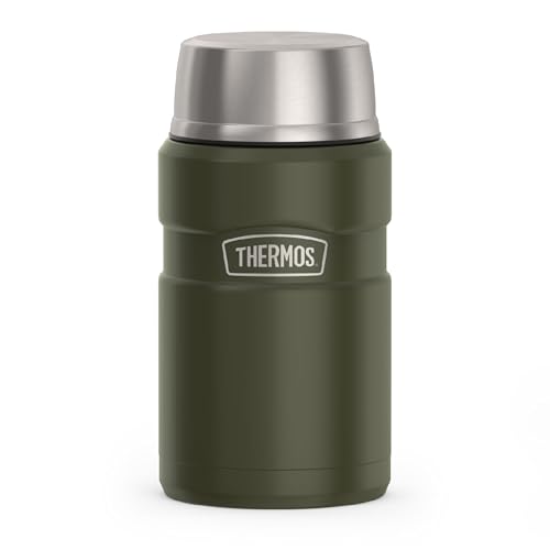 Image of THERMOS Stainless King Vacuum-Insulated Food Jar, 24 Ounce, Matte Army Green