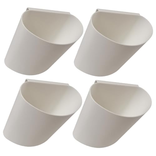 EPIGEIST Cesto Pensile Per Carrello Da Salone Contenitore Per Cosmetici e Articoli Vari Da Tavolo in Plastica Bianca 4 Pezzi Accessorio Per Organizzazione Ufficio e Cucina