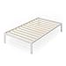 ZINUS Mia Metal Platform Bed Frame, Wood Slat Support, No Box Spring Needed, Easy Assembly, White, Twin