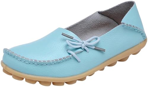 Image of Women's Leather Slipper Loafers Flat Shoes Slip-Ons