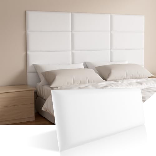 Image of Headboards Wall Panel for Twin, Self-Adhesive 3D Upholstered Panel for Bedroom /Living Room (6 Pieces 9.84 in x 23.6 in)