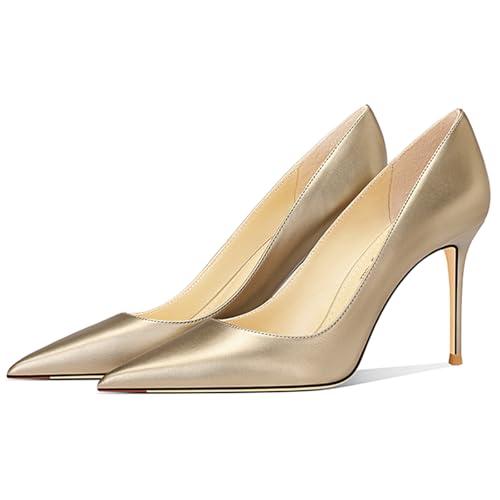 Image of Women's Pointed Toe Stiletto High Heel Pumps 3.15IN Slip-On Party Wedding Evening Shoes