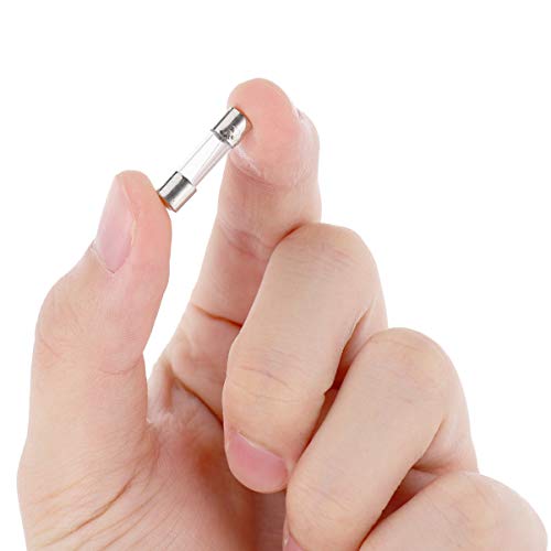 ULTECHNOVO 100Pcs Fusá­vel de Tubo de Vidro de Sopro Rápido 0. 2A-20A 5X20mm Tubo Fusá­vel Kit Sorti