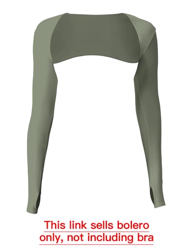 Image of YEOREO Women Crop Top Long Sleeve Bolero Open Front Workout Cropped Shirts Sports Shrug