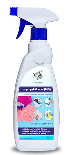 Image of Cleansol Isopropyl Alcohol (70%) For Cleaning | Multipurpose Disinfectant & Surface Sanitizer Spray | No Residue | Rubbing Alcohol for Derma Roller | For Home, Office, Hospital & Clinic - 500ml