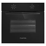 Russell Hobbs Built-in Electric Fan Oven 70L in Matte Black with 6 Functions, Double-Glazed Door & Dial Controls, A Energy Rating, Grill Function, Easy-Clean Interior, RHFEO7008MB