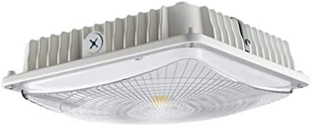 GKOLED 65W White LED Canopy Light, 300-350W MH/HPS/HID Replacement, 5000K Daylight White, 6600Lumen, 120-277VAC, IP65 Waterproof and Outdoor Rated, UL-Listed and DLC-Qualified, 5 Years Warranty