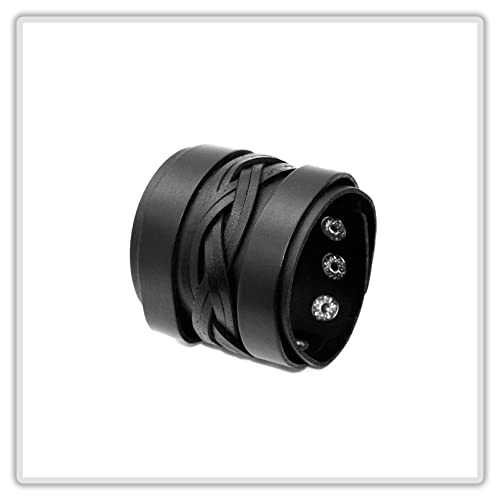 Image of Punk Retro Braided Wide Leather Wristband Arm Cuff Bracelet