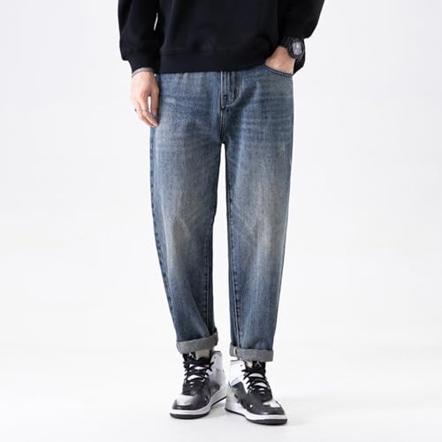 Jeans Pants Trousers Denim Spring and Autumn Men's Non Elastic Japanese Loose Harun2