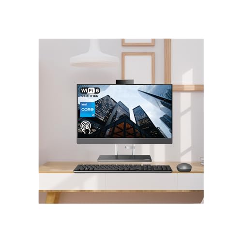 Lenovo IdeaCentre 5i All-in-One Business Desktop, 23.8" FHD Touchscreen, Intel Core i5-12500H, 8GB RAM DDR5, 512GB PCIe SSD, Webcam, Wi-Fi 6, Wireless Keyboard & Mouse, Windows 11 Home, Grey Lenovo IdeaCentre 5i All-in-One Business Desktop, 23.8" FHD Touchscreen, Intel Core i5-12500H, 8GB RAM DDR5, 512GB PCIe SSD, Webcam, Wi-Fi 6, Wireless Keyboard & Mouse, Windows 11 Home, Grey