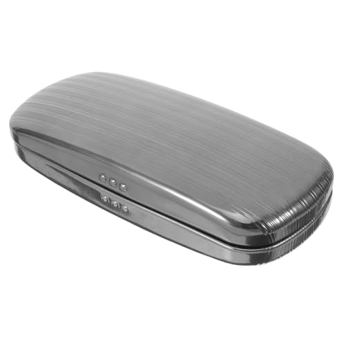 Homoyoyo Caja Estuche Para Gafas De Sol Estuche De Metal Estuche Para Gafas De Sol Soporte Para Gafas Porta Gafas Para Viajar Estuche Rígido Para Gafas Caso De Gafas Aluminio Grey