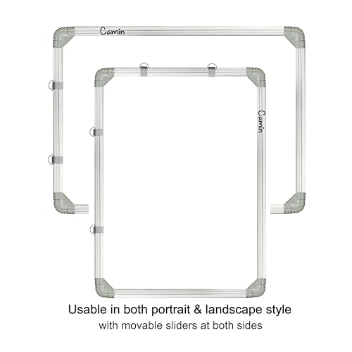 Image of Camin Melamine Whiteboard Non Magnetic 2X3 Feet Double Sided White Board & Chalk Board Both Side Writing Boards,One Side White Marker & Reverse Side Chalk Board Surface (2X3 Feet)