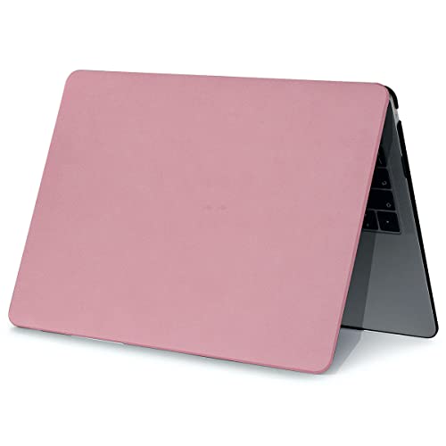 Image of Case Compatible with MacBook Pro 14 inch Case 2026 2025 2024-2021 M5 M4 M3 M2 M1 A3434 A3112 A3185 A3401 A2918 A2992 A2779 A2442 Plastic Hard Shell Cover Case, PU Leather Pink