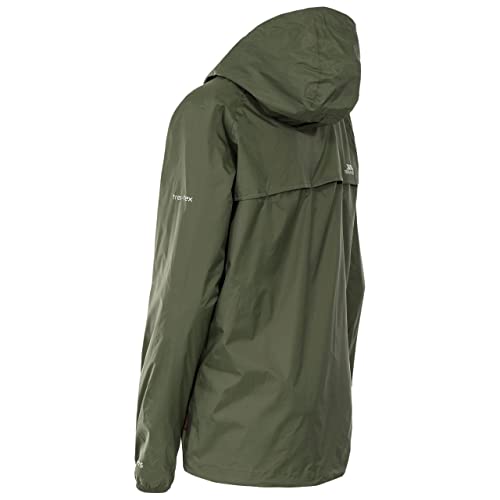 Trespass Qikpac Jacket Female, Moss, M, Compact Packaway Waterproof Jacket for Women, Medium, Green