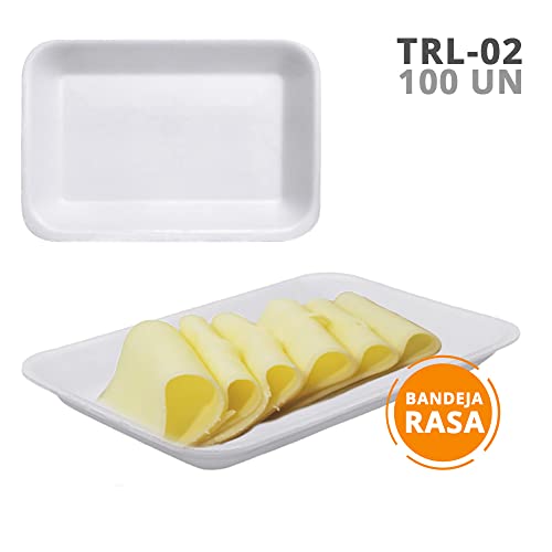 Bandeja De Isopor Resistente Branca Fardo Com 100 Unidades