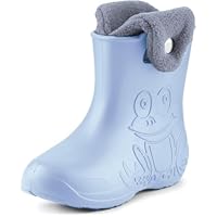 Ladeheid Kids EVA Wellies Unisex Lined Rain Boots Children's Shoes Waterproof Winter Shoes Rainboots LA-CA-04, light blue, 34/35 EU