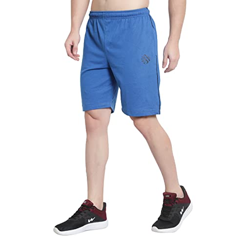 Image of DIA A DIA Men's Cotton Shorts with Zipper Pockets - Elastic Waist with Drawstring, Comfortable Casual & Gym Shorts for Men, Sizes M to 5XL (28-46 Inch Waist), Plus Sizes