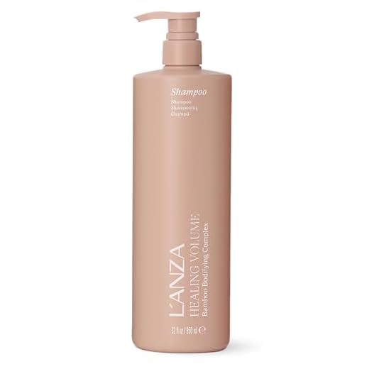 L'ANZA Healing Volume Thickening Shampoo, Boosts Shine, Volume, and Thickness for Fine and Flat Hair, Rich with Bamboo Bodifying Complex and Keratin (33.79 Fl Oz)