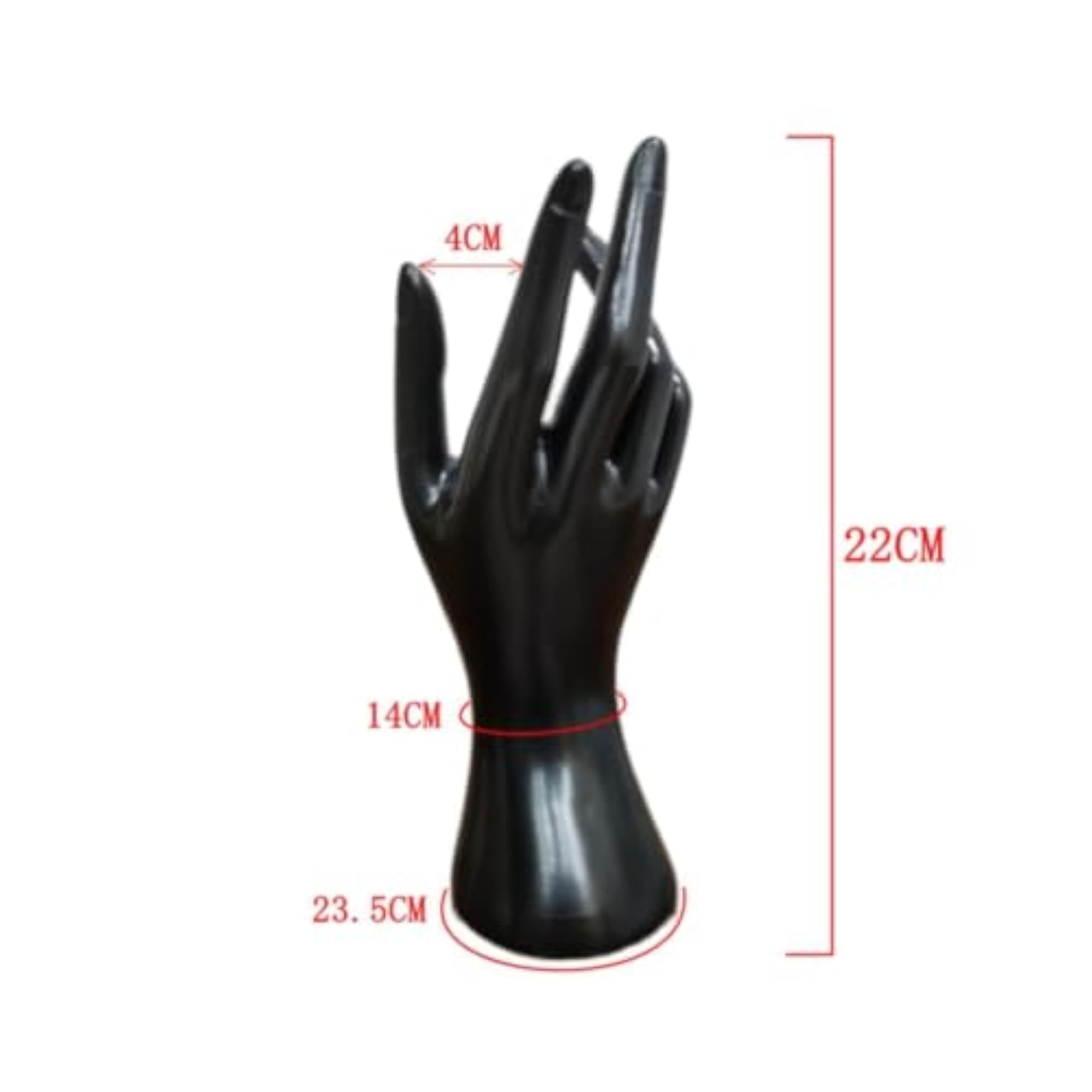 Soft Rubber Semi-Gloss Jewelry Display Hollow, Black