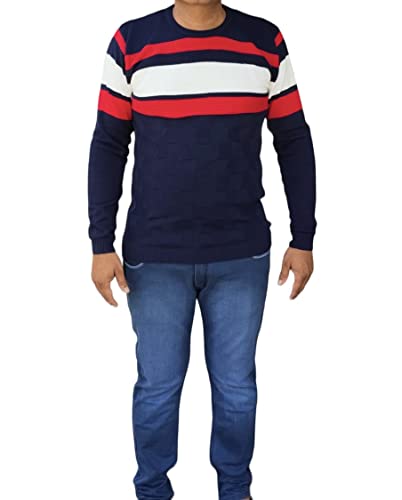 Image of Men's Plain Solid Full Sleeve Slim Fit Cotton T-Shirt -Multicolor