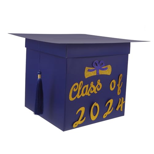 EPIGEIST Graduation Card Box Elegant Message Holder for Class of Interactive Blessing Card Container for Graduation Celebrations Table Decor for Parties