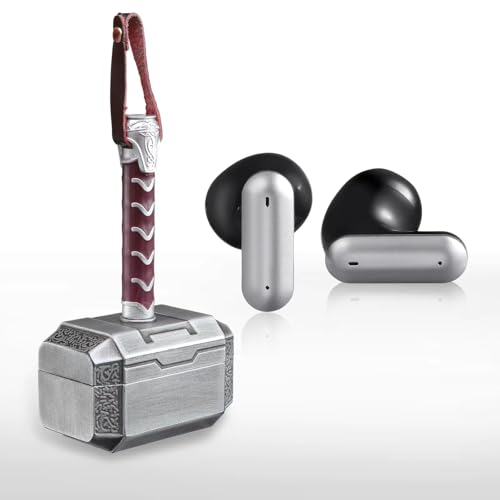 Wireless Earbuds with Thor Hammer Wireless Charging Case...