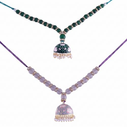 Image of I Jewels Womens Pearl Lumba Rakshabandhan Bracelet For Bhabhi /Sister