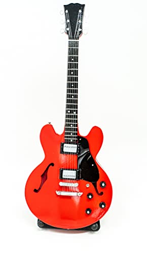 Réplique de guitare miniature Gibson 26 x 7 cm Rouge #183 - Les Beatles, Paul McCartney, John Lennon, RIngo Starr, George Harrison Réplique de guitare miniature Gibson 26 x 7 cm Rouge #183 – Image 3